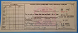 Check Chicago Rock Island and Pacific Railroad Co Check 1958 Oct 27 LV