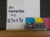 Jaycees Illinois Cannonball train steam engine & tender Pewter Locomotive   PIN