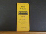 Gilbert HO Checklist 1938-1963  1976  Stamped Sample   Stapled
