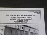 Great Northern Goat Reference Sheet #107 GN 50-Foot Automobile Box Cars