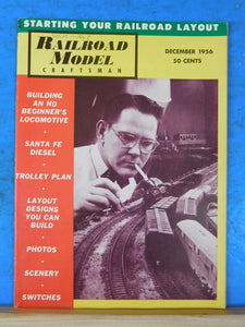 Railroad Model Craftsman Magazine 1956 December RMC Santa Fe diesel Trolley plan