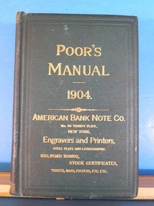 Poor's Manual of Railroads 1904 Maps History rolling stock more