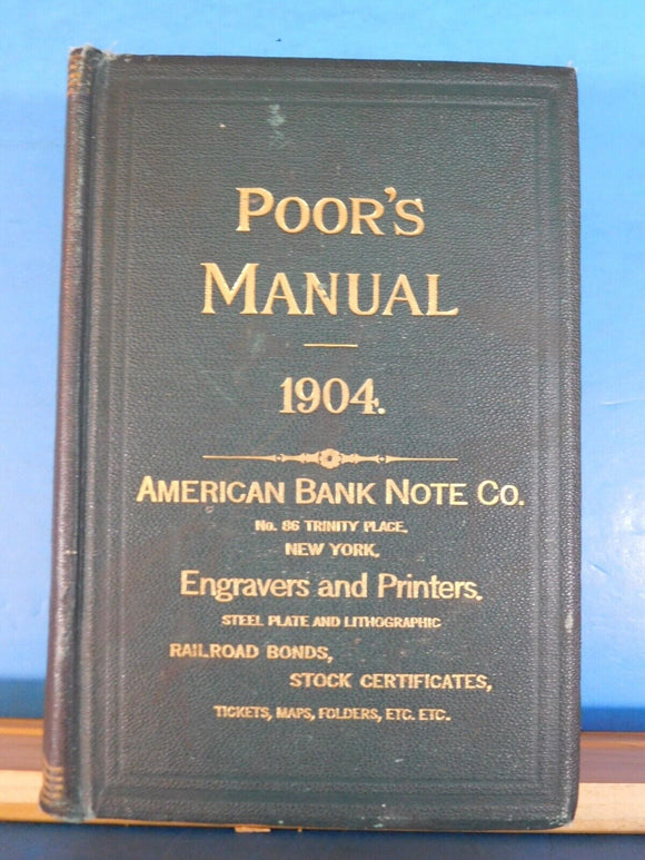 Poor's Manual of Railroads 1904 Maps History rolling stock more