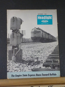 Headlight NYC Employee Magazine 1964 September New York Central NO back Cover