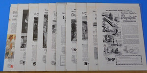 Ads Southern Pacific Railroad Lot #7 Advertisements from various magazines (10)