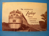Postcard Nebraska Zephyr Burlington Route Advertisement Stamped 1962
