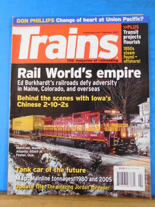 Trains Magazine 2007 February Rail World's Empire Iowa's Chinese 2-10-2s Tank ca