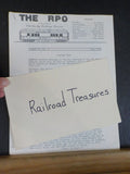 RPO, The Old Smokey Railway Museum Newletter  1981-1982 Various issues LOT of 5
