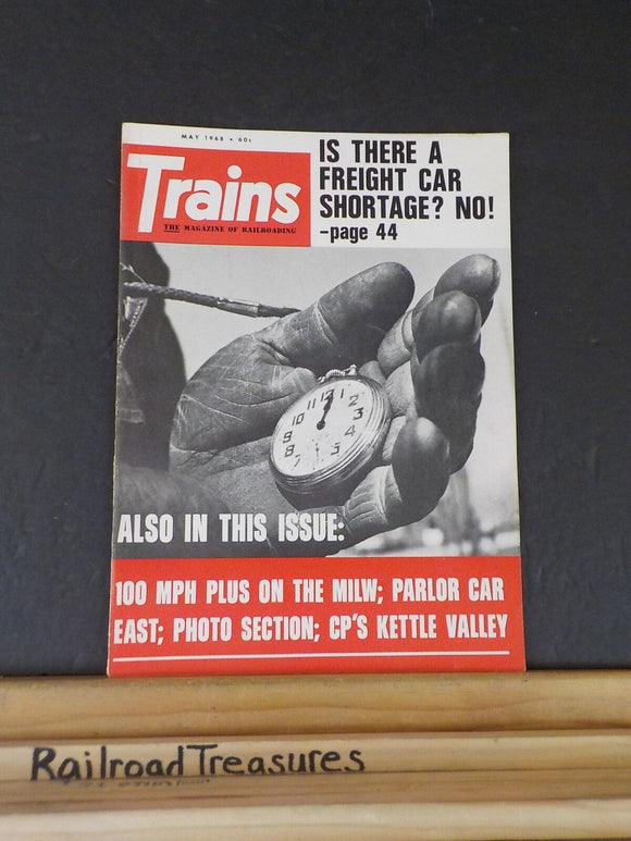 Trains Magazine 1968 May Is there a freight car shortage 100 mph Milw Parlor Car