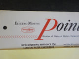 EMD Pointers 1960 October 4 new ordering reference for lube oil cartridges