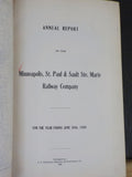 Minneapolis St Paul & Sault Ste Marie Railway Co Report 1908-1930 w/ maps