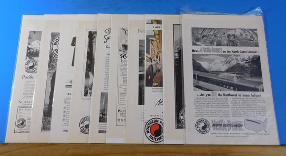 Ads Northern Pacific Railroad Lot #12 Advertisements from Various Magazines (10)