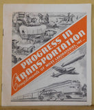 Progress in Transportation Brochure 1937 Compliments of Miles Laboratories