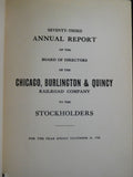 Chicago Burlington & Quincy Railroad Company Annual Report 1926 Foldout map