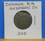 Token IN Anderson 20E Silver in Color Indiana Railroad Division Of Wesson Co