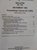 American Railway Engineering Association Bulletin 738 December 1992 Vol 93 AREA