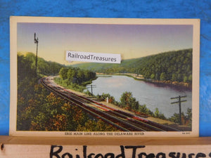 Postcard Erie Main Line Along the Delaware River