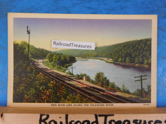 Postcard Erie Main Line Along the Delaware River