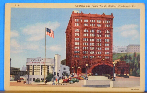 Postcard Canteen and Pennsylvania Station Pittsburgh PA #915