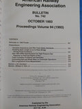 American Railway Engineering Association Bulletin 742 October 1994