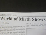 Carnival Midway Vol 5 #4 July 2003 World of Mirth Shows