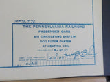 Blueprint PRR Passenger Cars Air Circulating System Deflector plates 412199
