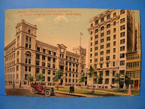 Postcard General Offices of Canadian Express Grand Trunk Railway System Montreal