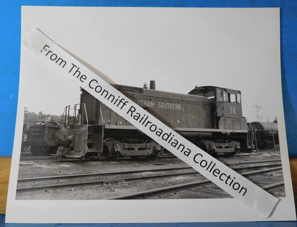 Photo Birmingham Southern Locomotive #14  8X10 B&W Fairfield Ala 1970