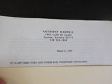 National Railroad Passenger Agreement Lot Southern Pacific & ATSF    Amtrak Exec
