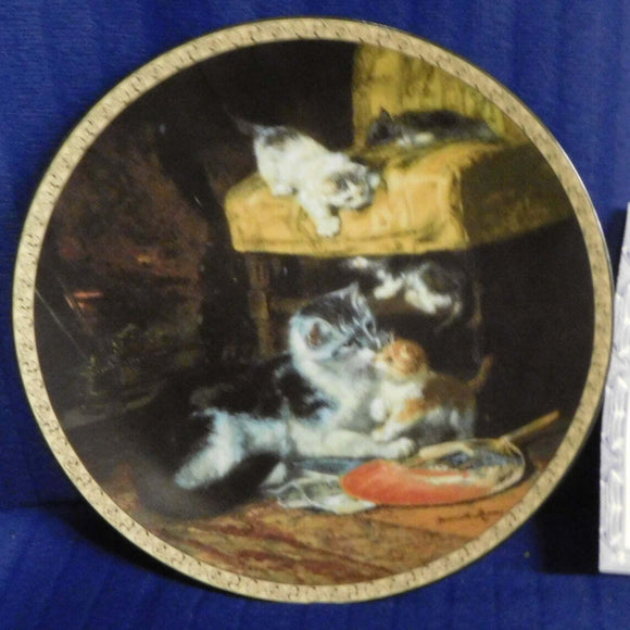 Plate Feline Fancy Young Adventurers by Henriette Ronner