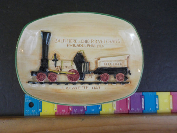 Plaque B&O R.R. Veterans Philadelphia 1955 Pennsbury Pottery