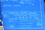 Blueprint Peoria & Pekin Union Ry Lot of 4 Plot plan including new building