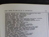 Index to How to do it Information 1982  136 pages Soft Cover