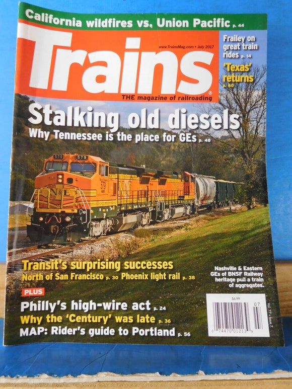 Trains Magazine 2017 July Stalking old Diesels Why Tennessee is the place for GE