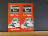 Burlington Route System Public Timetable 1964 May-October