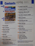Model Railroader Magazine 2005 July Weathering freight cars Modeling highways Be