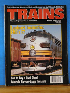 Trains Magazine 1996 August EMDs F7 Colorad narrow gauge treasures How to buy a