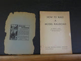 How To Build A Model Railroad By H V Loose  COVER damage 19.38