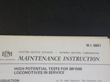 EMD Maintenance Instructions MI 6801  December 1973 High Potential tests for SW1