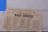 Reading Company Billing Repair Card Lot #3 (16) Cards Reading Lines