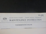 EMD Maintenance Instructions MI 581 Rev B February 1975 Thermostatic Valve