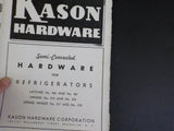 Kason Hardware Catalogue No 42 Refrigerator and Store Fixture Hardware 1939