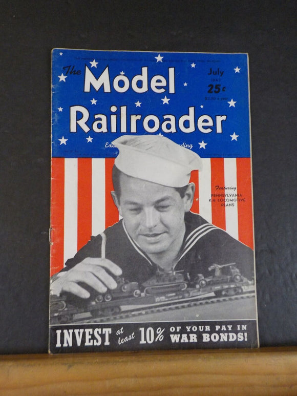 Model Railroader Magazine 1943 July Pennsylvania Railroad K-4 locomotive plans