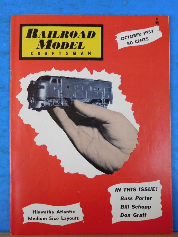 Railroad Model Craftsman Magazine 1957 October RMC Hiawatha Atlantic Medium size