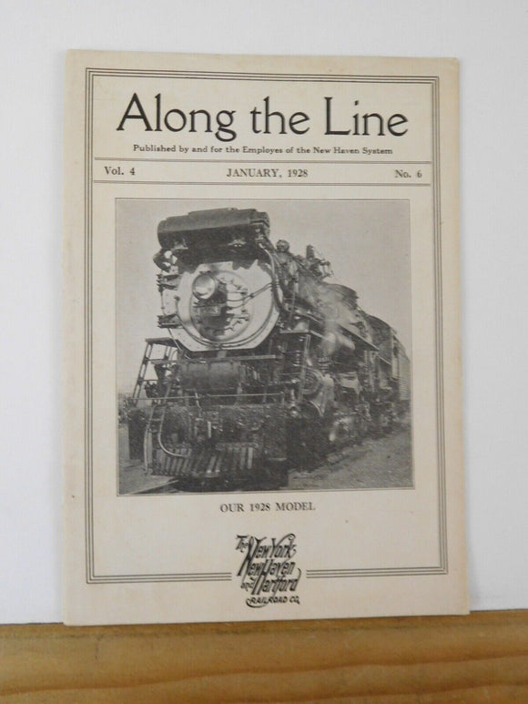 Along the Line 1928 January New York New Haven & Hartford Employee Magazine