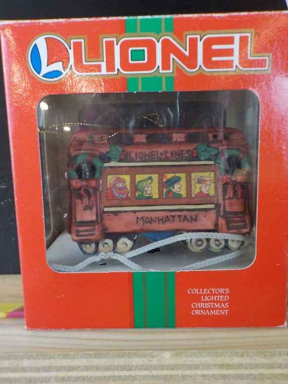 Lionel Christmas Ornament 37-617 Lionel passenger car  Original Box Trolley