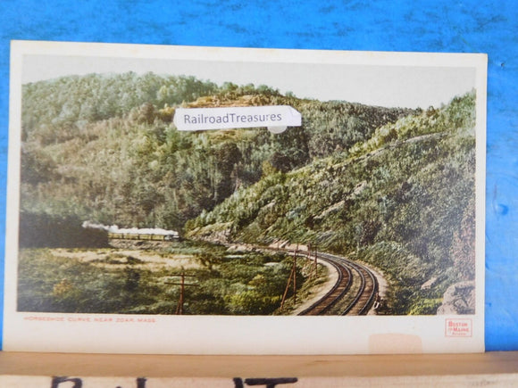 Postcard Horseshoe Curve Near Zoar MA Boston & maine Railroad