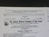 Central Railroad Company Of New Jersey Lot  Locomotive Inspection Frt Tariff