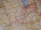 Map Norfolk Southern System Map and Connections 1995 manually updated