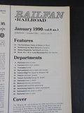 Railfan & Railroad Magazine 1990 January UP Washy Line Dixon IL Dover Teaneck NJ